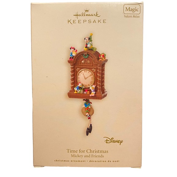Hallmark Other - NIB Disney Hallmark MAGIC Ornament Time For Christmas Mikey 7 Friends Clock